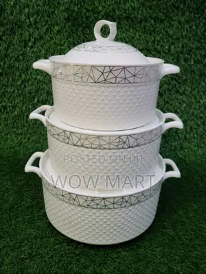 3 Set Ceramic Soup Pot