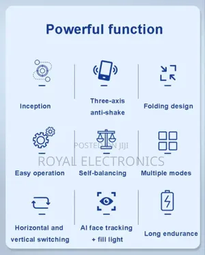 3 Axis Anti-Shake Gimbal With Ai Face Tracking Fill Light
