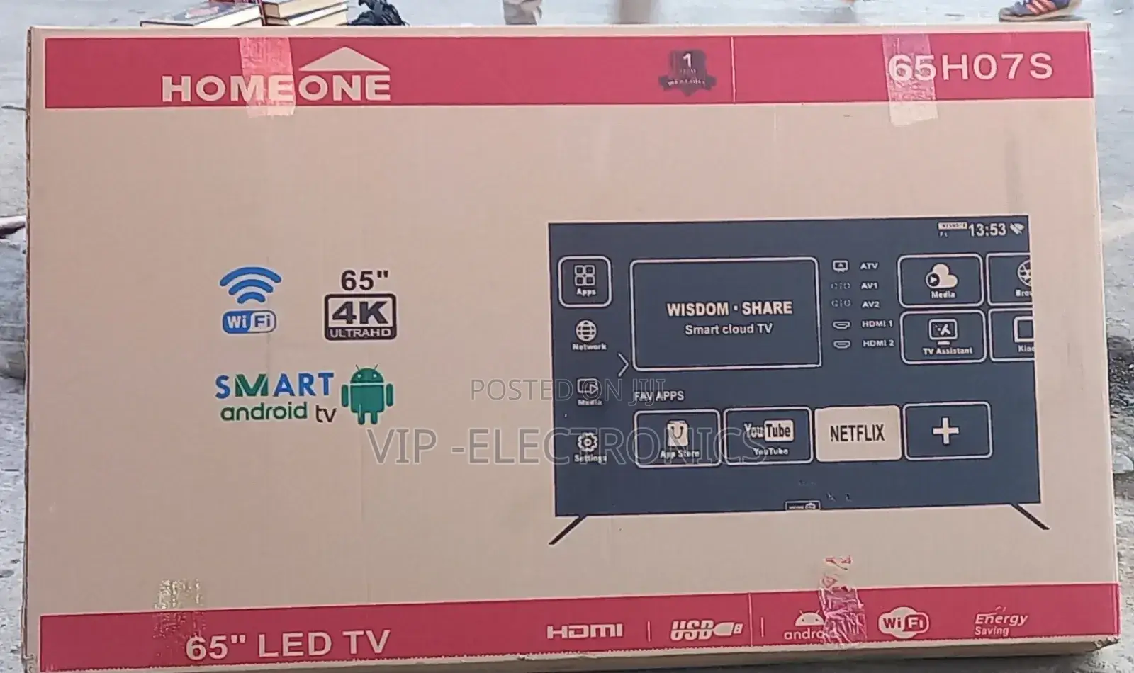 Homeone 65"Inch Tv Smart Android Tv