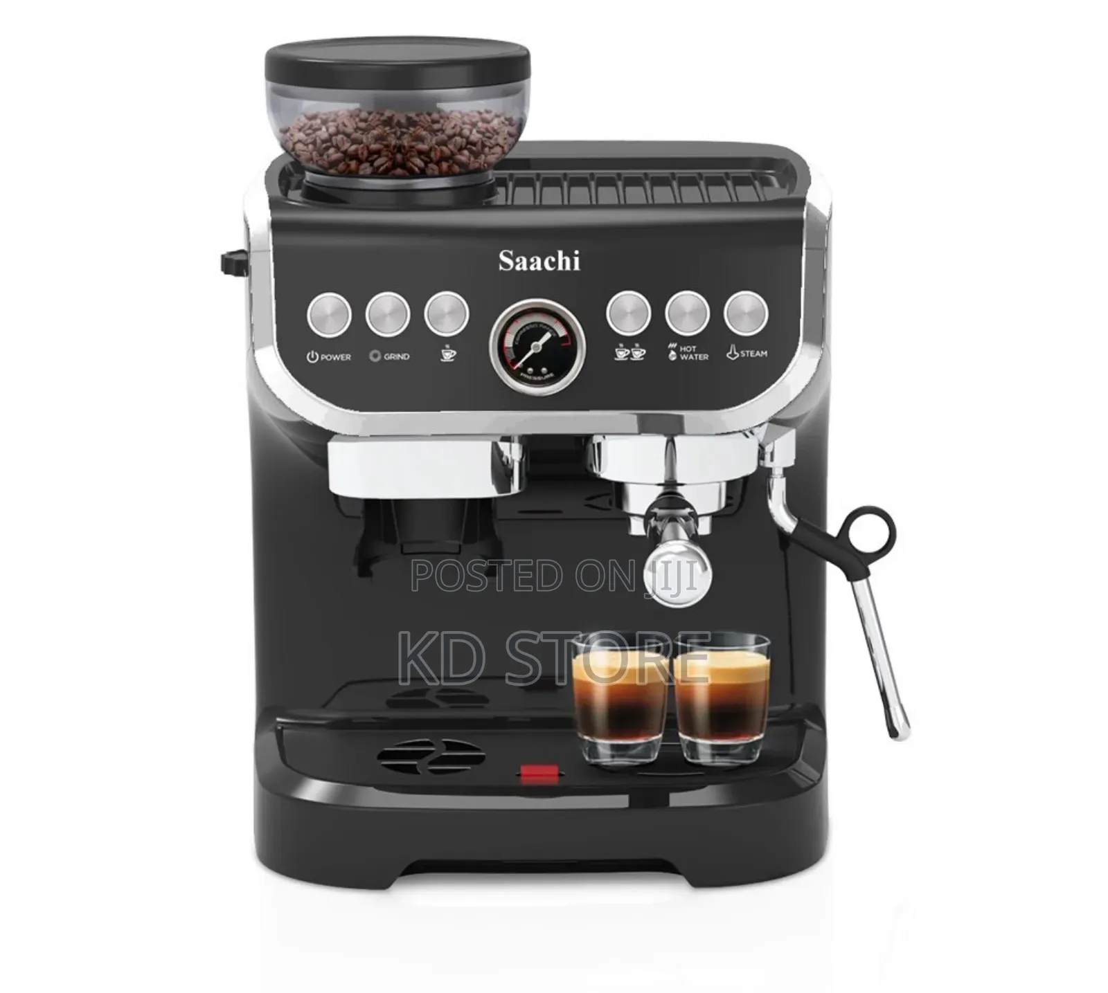 Saachi 19-Bar Coffee Maker With Built in Grinder