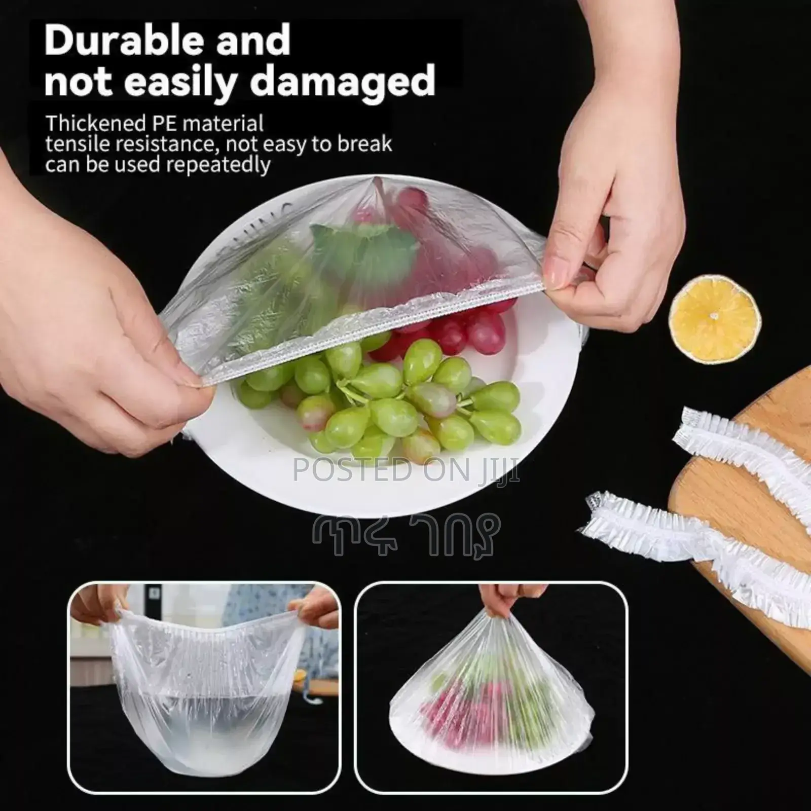 100 Pieces Disposable Food Cover,