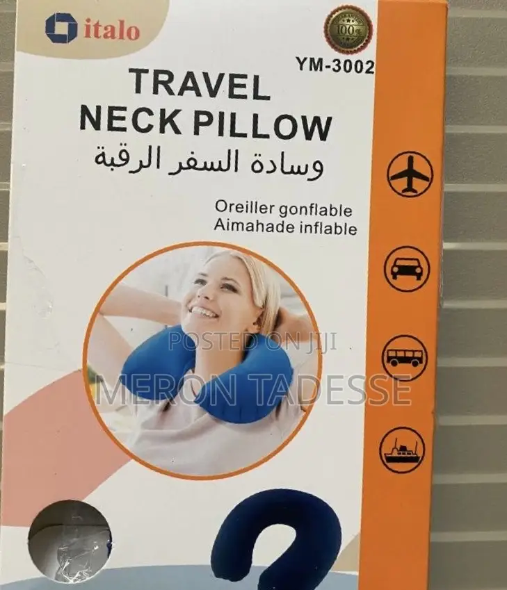 Velvet Inflatable Neck Pillow የሚነፋ የአንገት ትራስ ከፋይ Texture