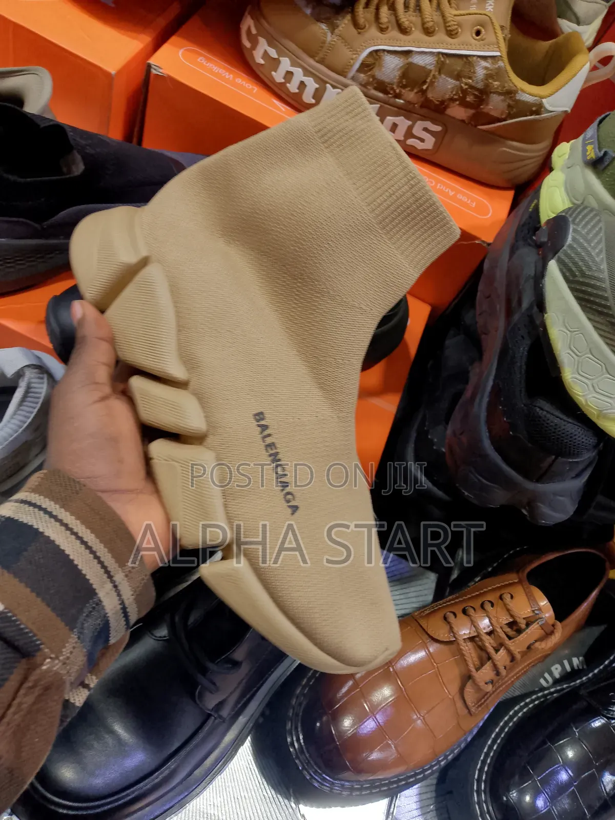 Balenciaga Brown High Master Quality Shoes for Man Vietnam