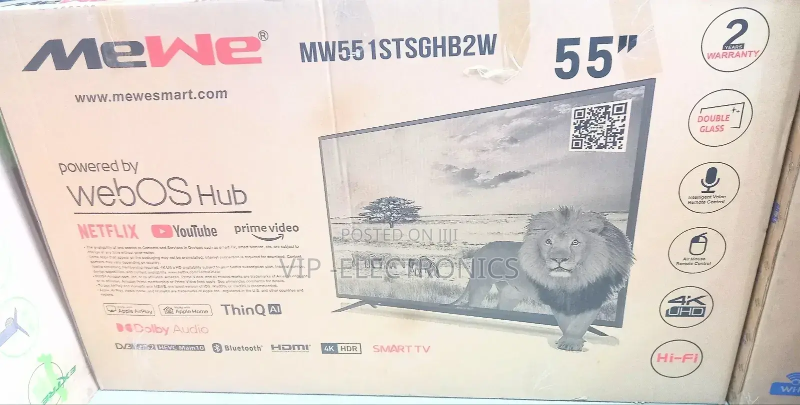 Mewe 55"Inch Tv Smart Android 13.0 Webos Hub Tv