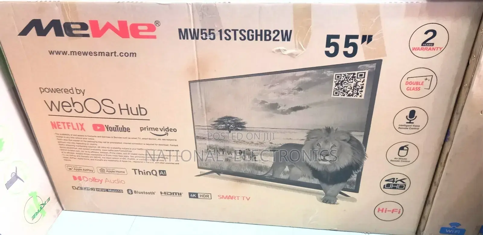 Mewe 55"Inch Tv Smart Android 13.0 Webos Hub Tv
