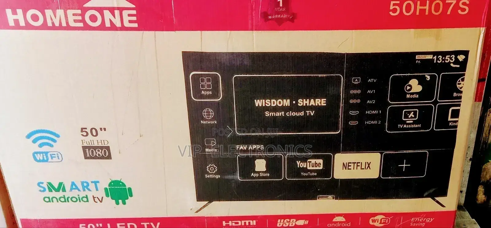 Homeone 50"Inch Tv Smart Android Tv