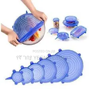 6 Pc Microwave Safe Silicone Stretch Lids