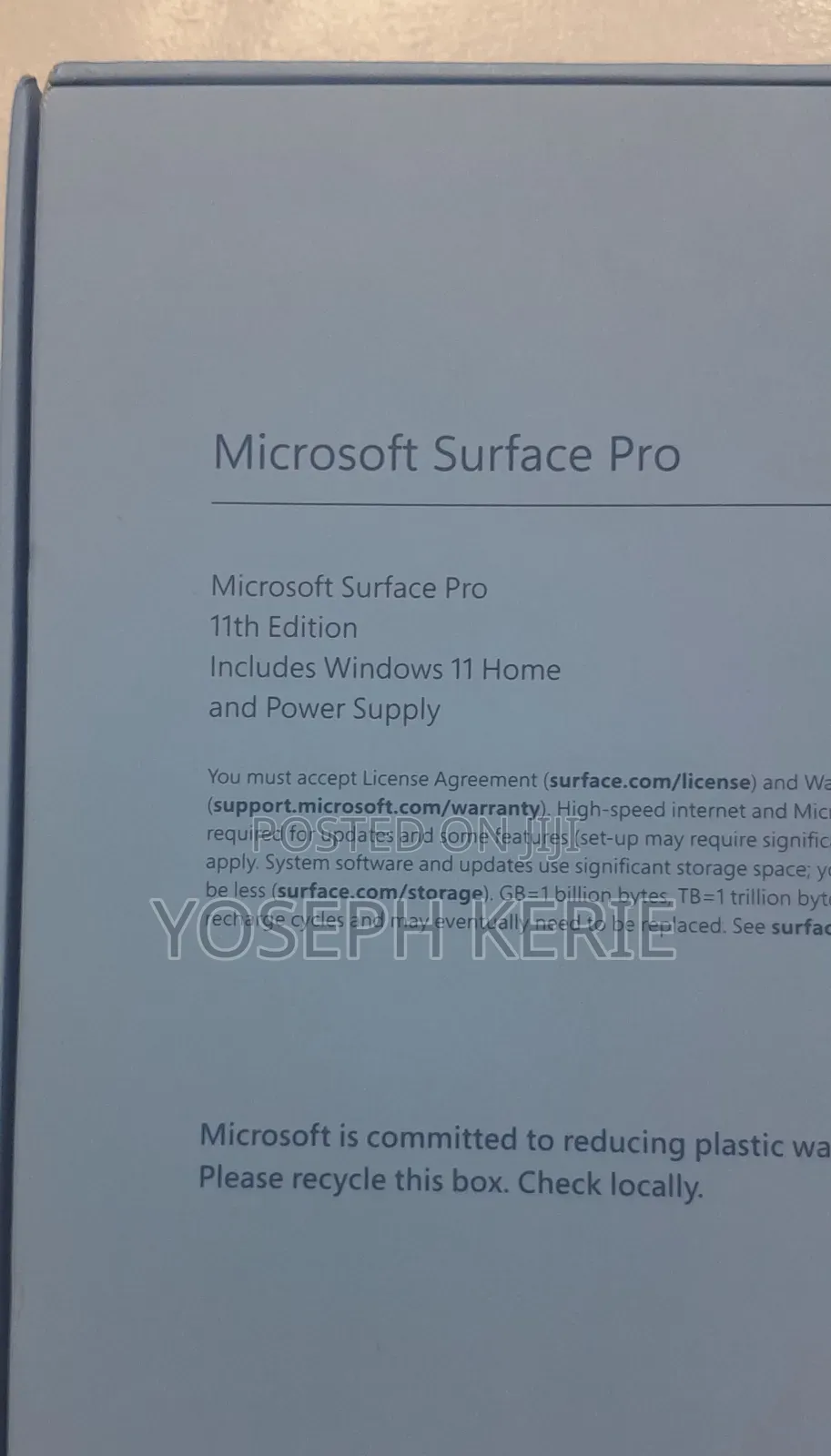 New Microsoft Surface Pro 11th Edition, a Copilot+ PC 16GB SSD 512GB