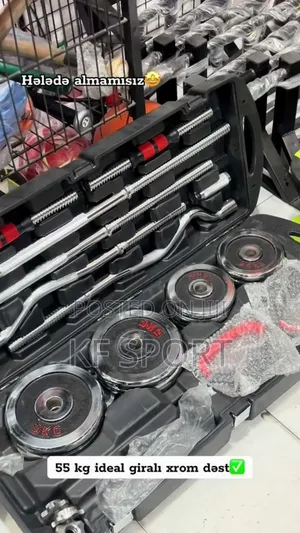 Dumbbell and Barbell 55 Kg