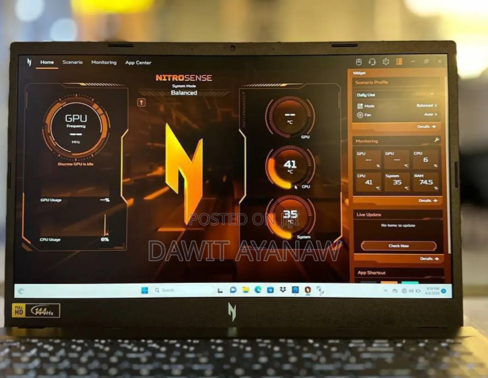 New Laptop Acer 16GB AMD Ryzen 7 SSD 1T