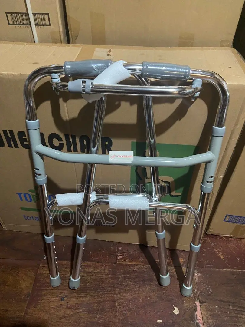 2-Button Folding Walker With Wheel፻督colourmax Folding Walker