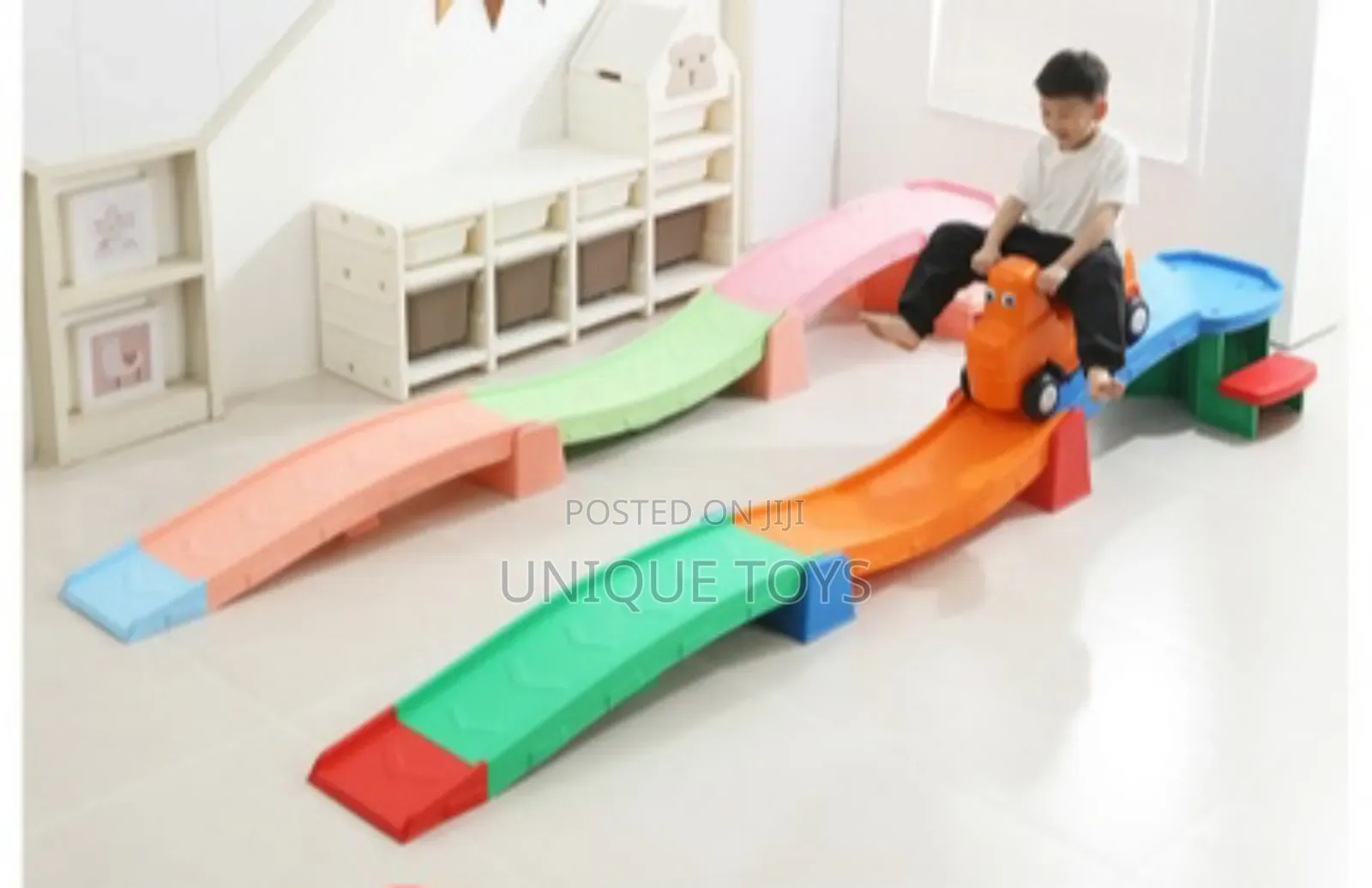 Three-Stage Coaster Ramp Car Set, 300*80*85cm