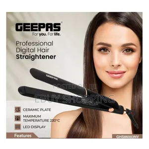 Photo - Geepas Professional Digital Hair Straightener Sleek Fast