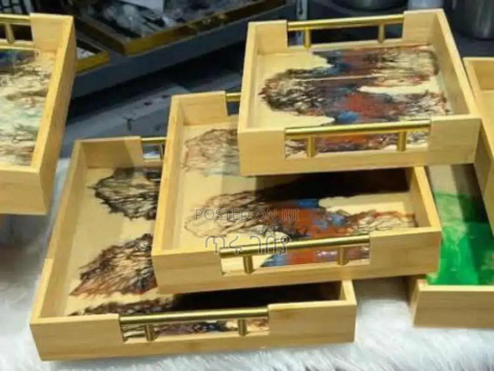 Unique 3pcs Serving Tray
3pcs የእንጨት ሰርቪስ