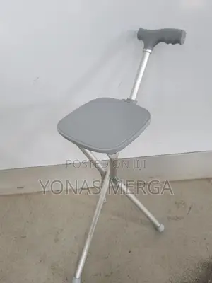 Photo - Elderly Walk and Take Support walking Stick With Seat Chair