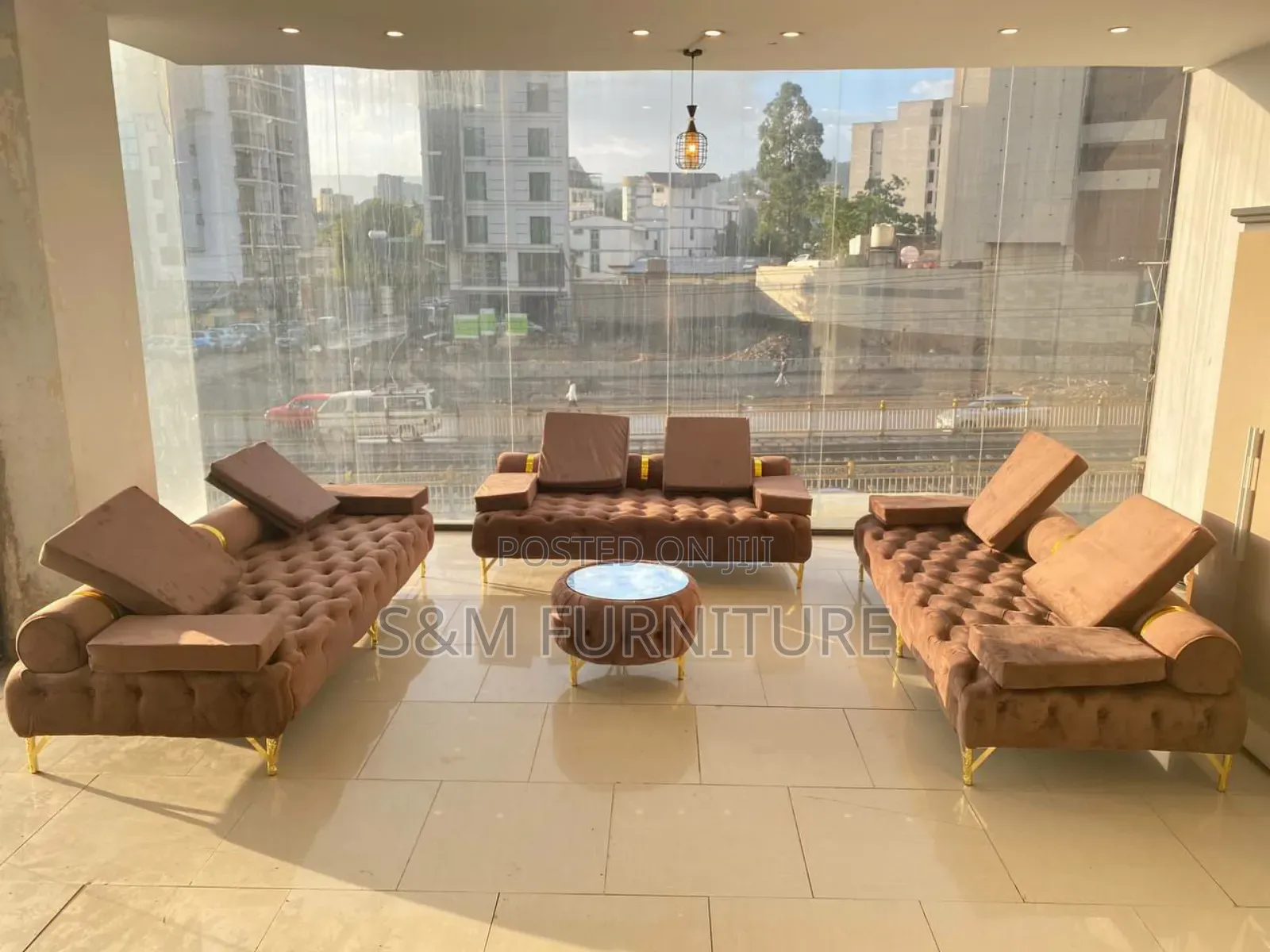 In Vogue Sofa Set With Oval Table