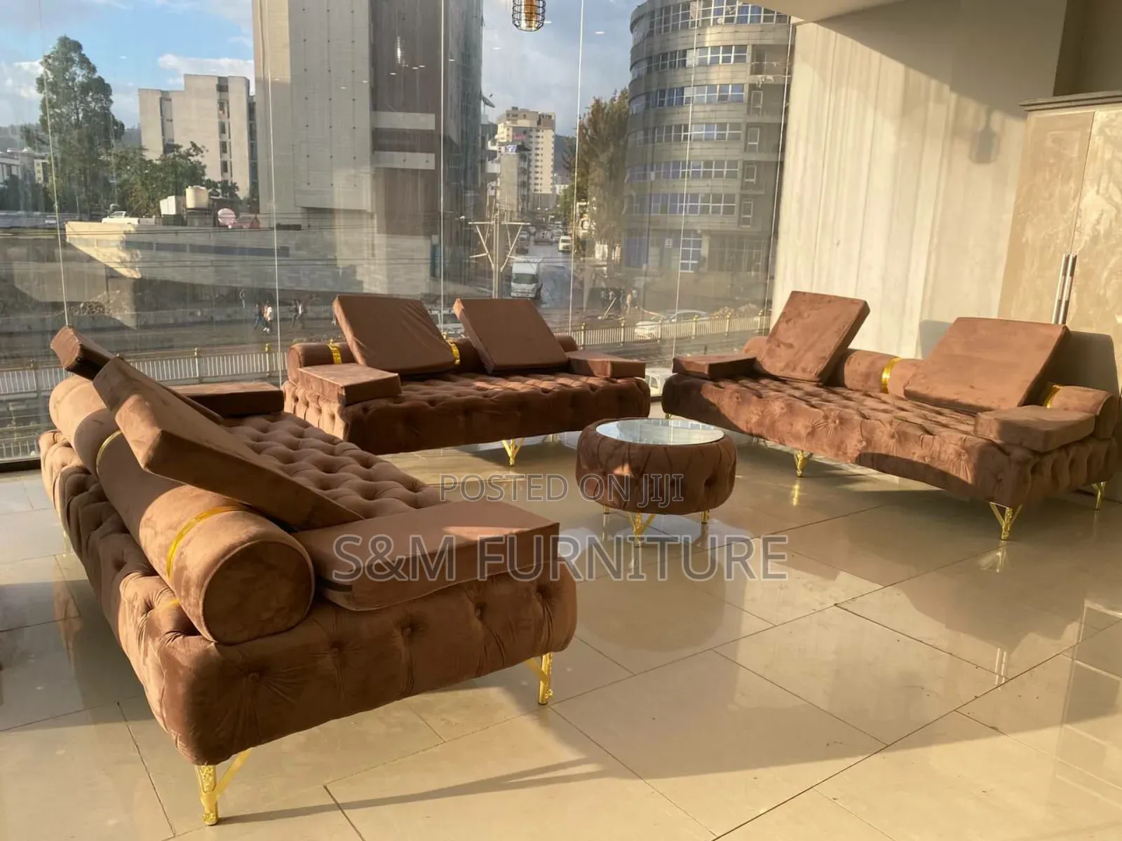 In Vogue Sofa Set With Oval Table
