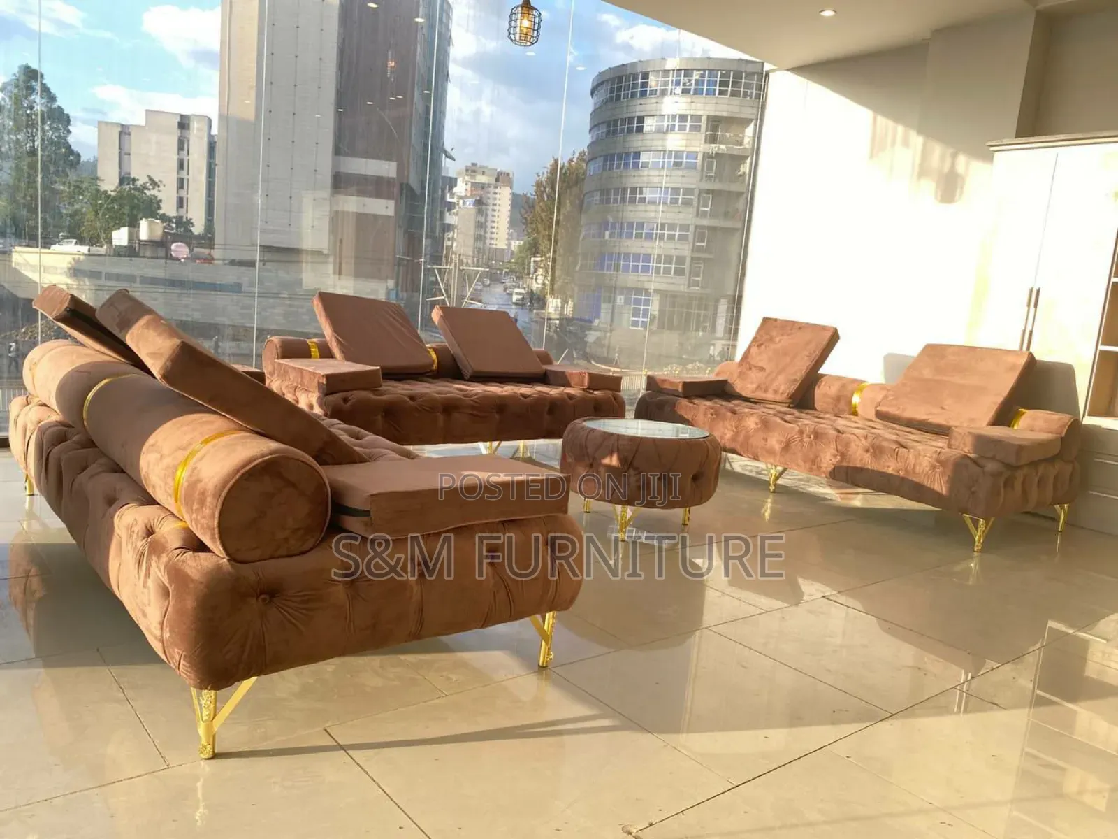 In Vogue Sofa Set With Oval Table