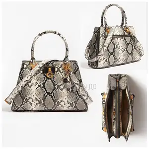 ፓይተን ፕሪንት Guess ፋሽን የሴት መሽቀርቀርያ ቦርሳ