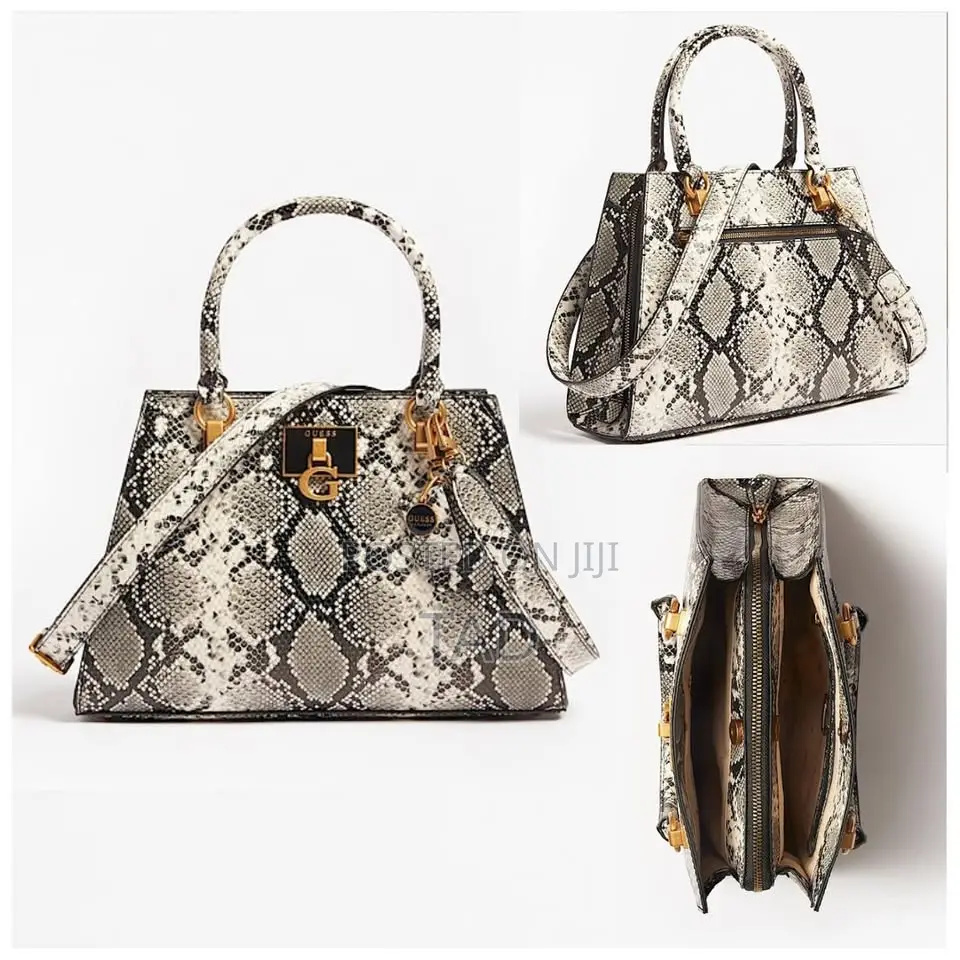 ፓይተን ፕሪንት Guess ፋሽን የሴት መሽቀርቀርያ ቦርሳ