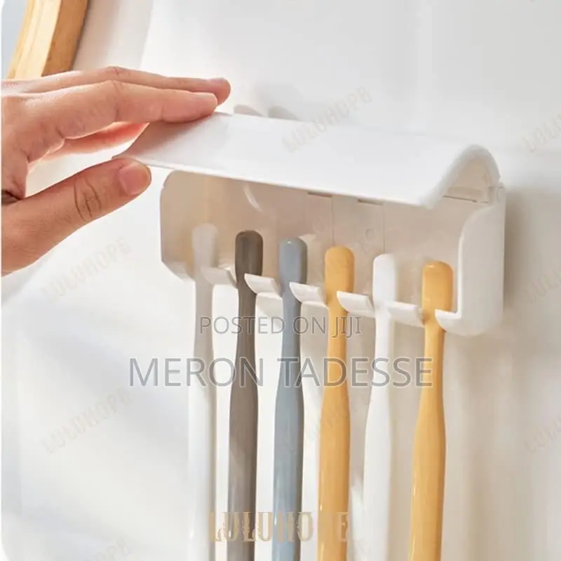 Tooth Brush Holder Wall Mounting የጥርስ ቡርሽ ማስቀመጫ ግርግዳ ተለጣፊ