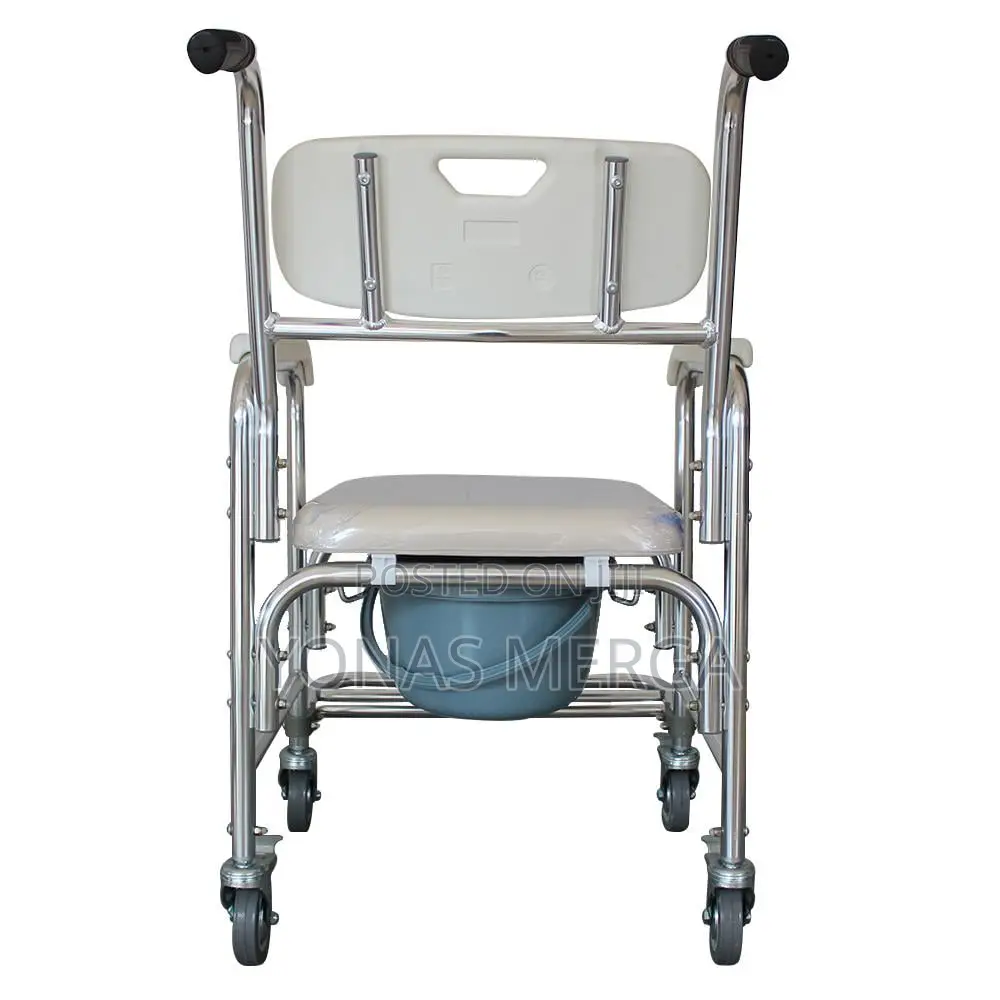 4 in 1 Commode Chairő屠with Wheeled Toilet Chair/Wheelchair