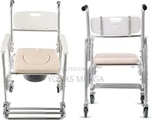 Wheeled Commode Toilet Chair፬ōbathroom Bedroom Chair፮øtoilet