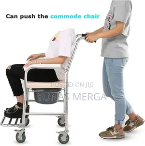 Wheeled Commode Toilet Chair፬ōbathroom Bedroom Chair፮øtoilet