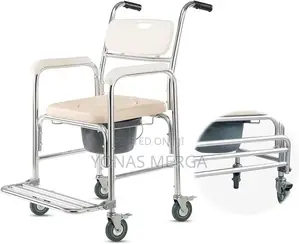 Photo - Multifunction Wheeled፶浥mobile Toilet Commode Shower Chair