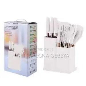 19-Piece Wooden Knife Set Kitchen Cooking Tools