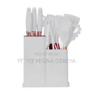 19-Piece Wooden Knife Set Kitchen Cooking Tools