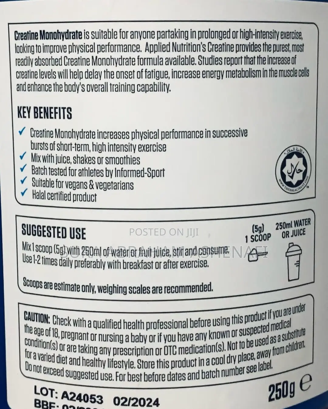 Applied Nutrition Creatine Monohydrate