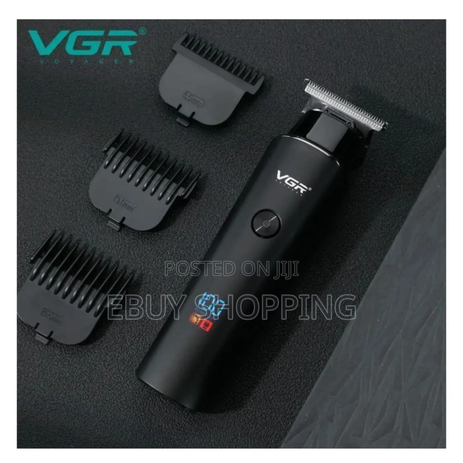 **Led Display Hair Trimmer – VGR v-937 With 3 Guide Combs**