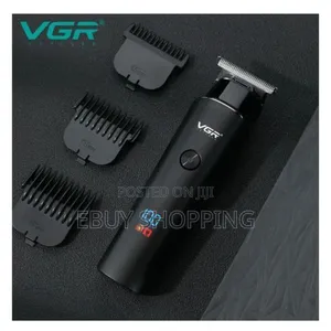 **Led Display Hair Trimmer – VGR v-937 With 3 Guide Combs**