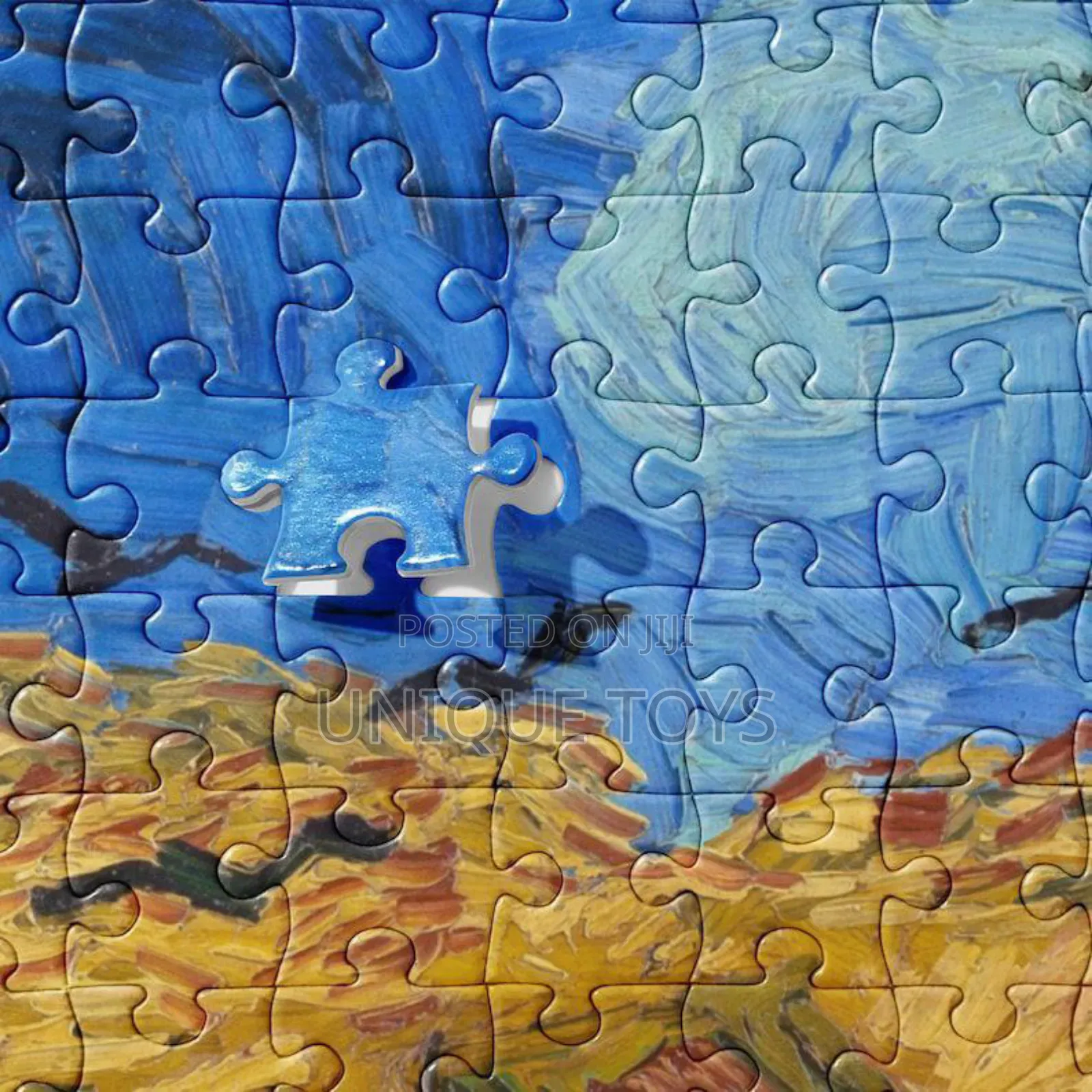 Fine Art Jigsaw Puzzle, Wheat Field With Crows, 1000 PCS
