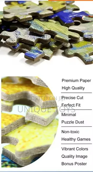 Fine Art Jigsaw Puzzle, Wheat Field With Crows, 1000 PCS
