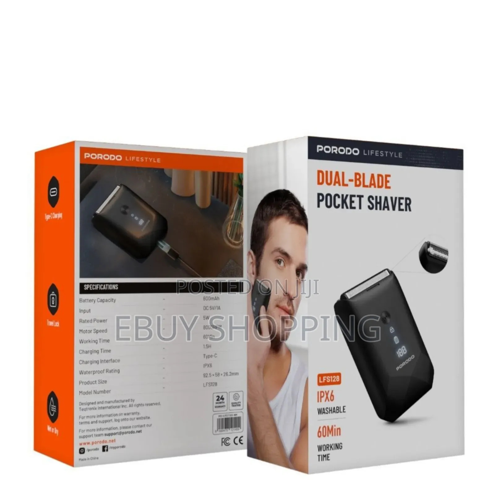 **Travel-friendly Porodo Shaver – Smooth Shave Anywhere**