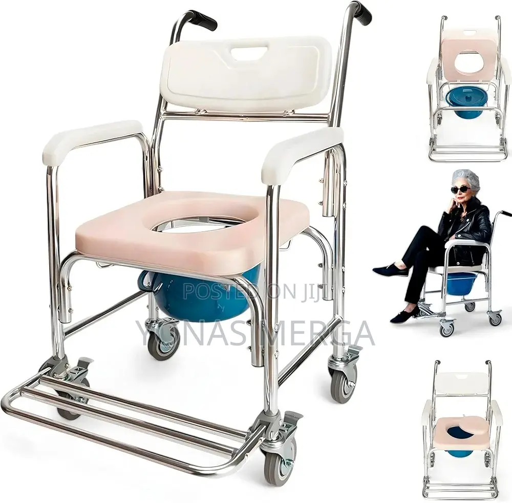 3-in-1commode Chair With Wheels Rear Brake፺両commodes Bedside