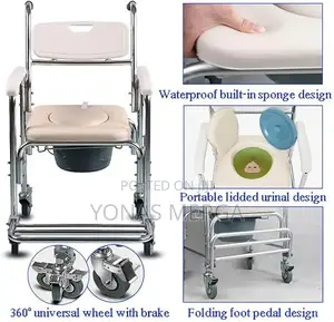 Bedside Commode Toilet Chair፸弒footrests for Added Comfort