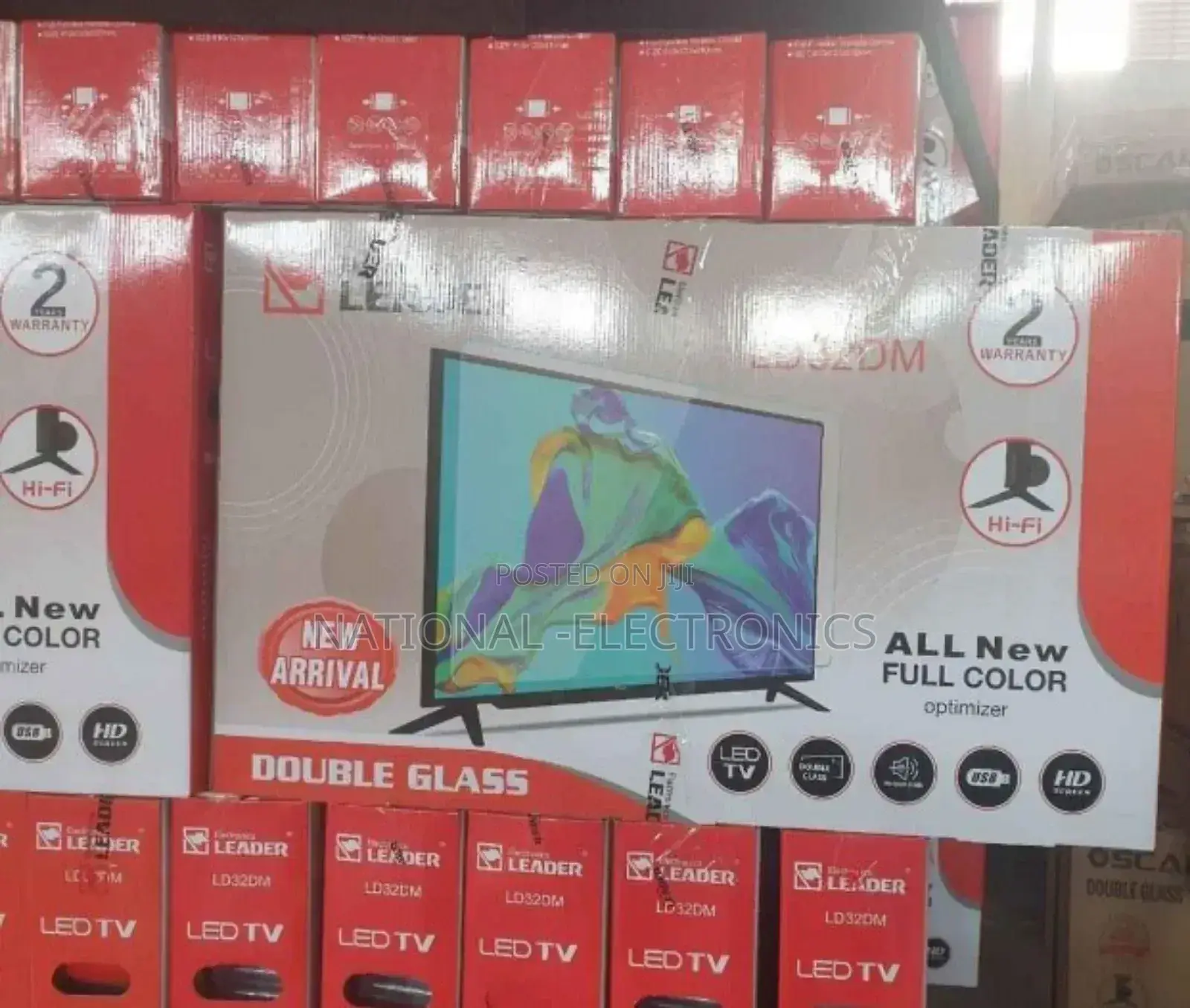 Leader 32"Inch Tv Led Double Gelas Tv