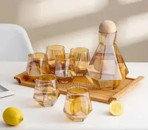 7 PCS Diamond Shaped Glassware Set