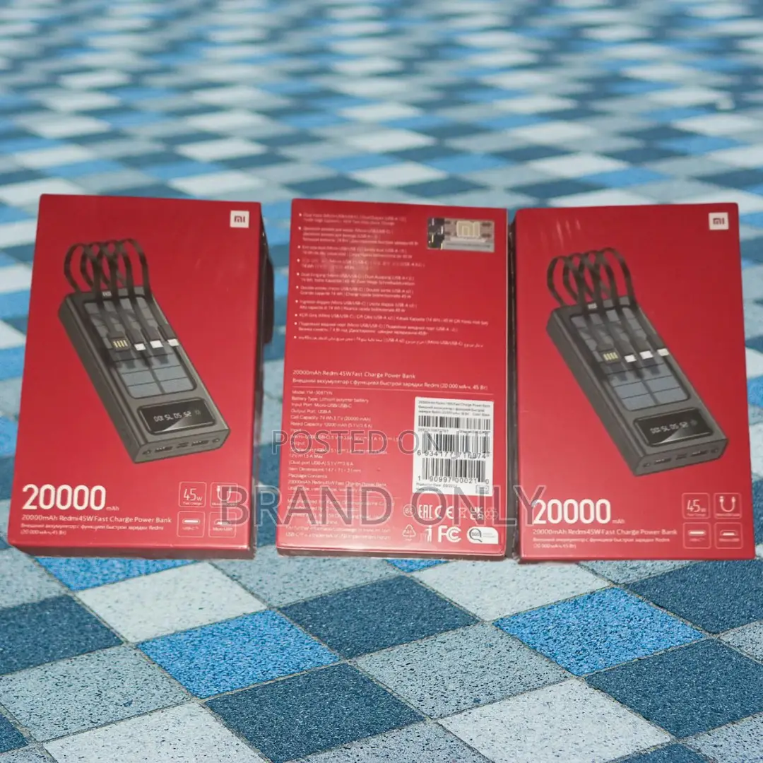 Get Your Mi 20000mah Power Bank With Cable Today!