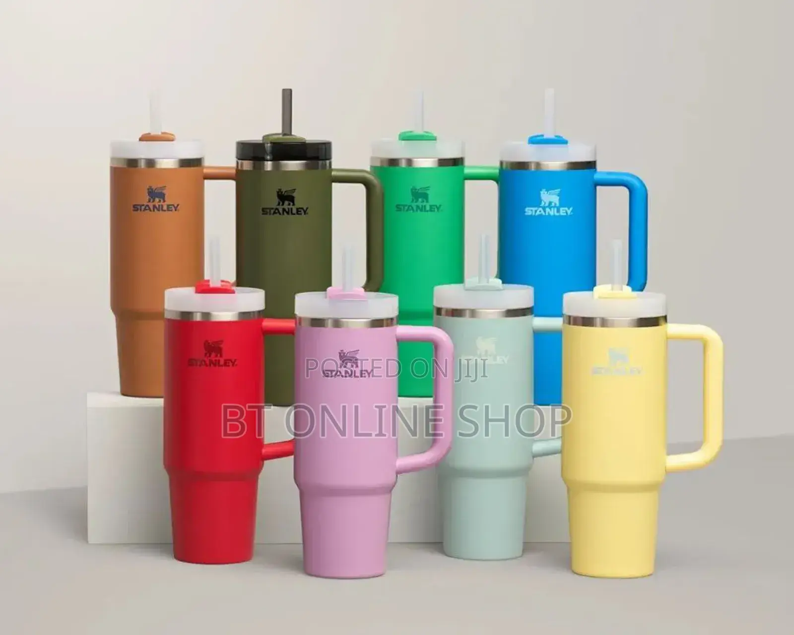 Double Layer Stainless Still Isolated Tumblers With Straw.