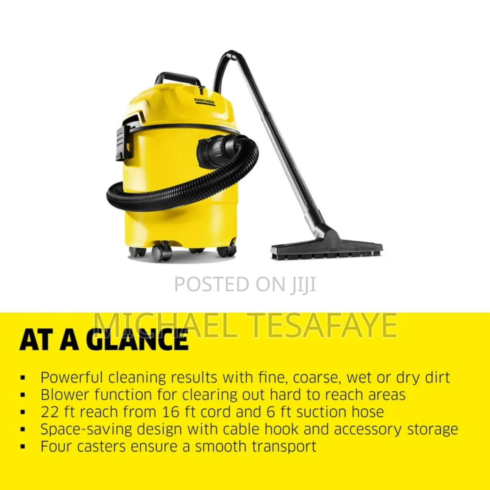 15l Karcher Shop Vacuum Wet and Dry, Wd1 Classic, Wet Dry