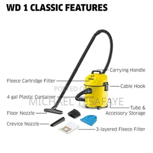 15l Karcher Shop Vacuum Wet and Dry, Wd1 Classic, Wet Dry