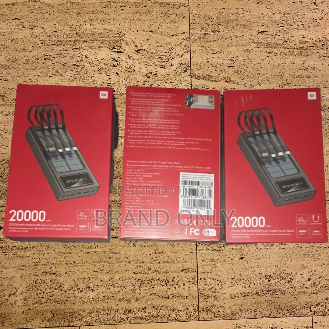 A Dependable Power Source: Mi 20000mah (Cable Included)