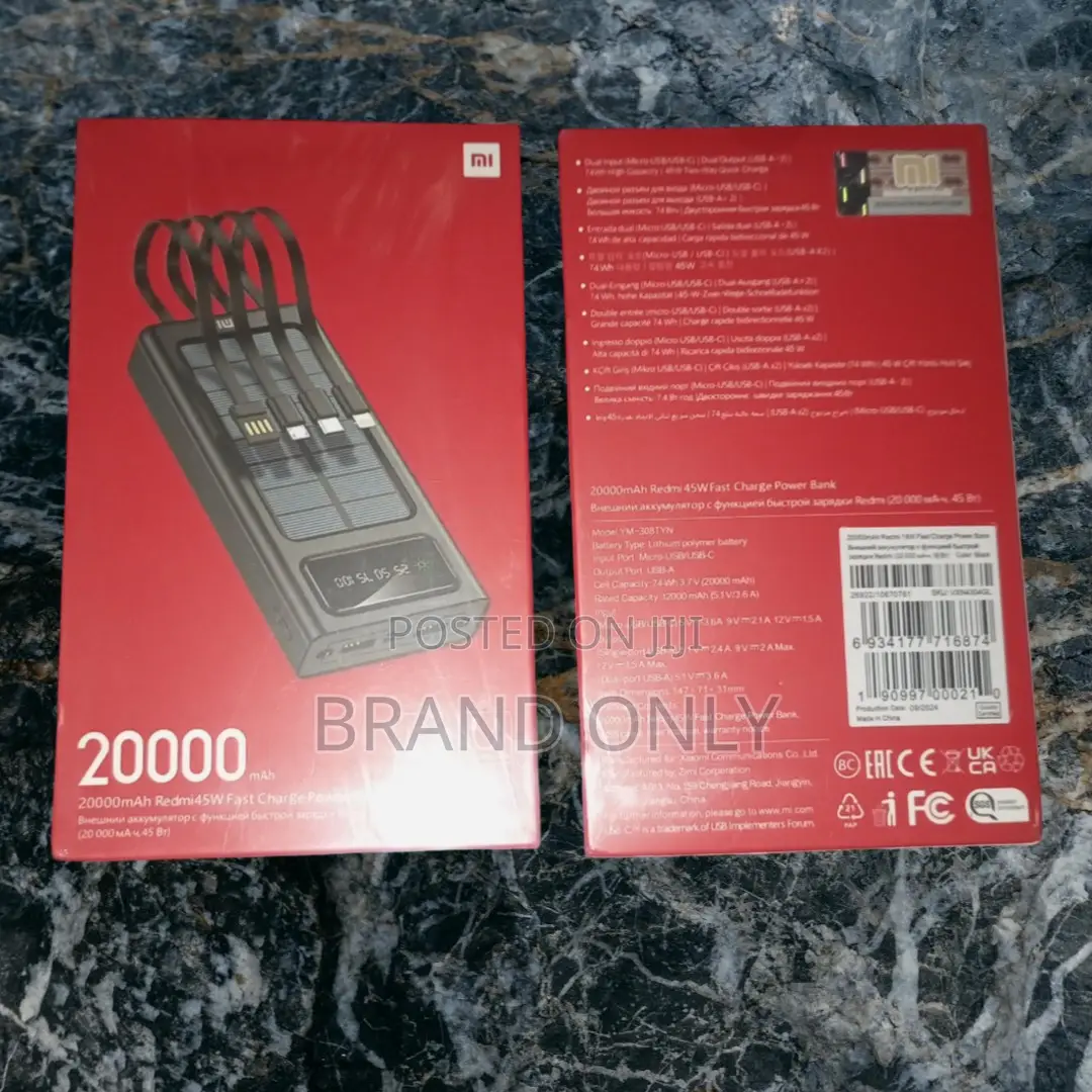 Count on Mi for Power: 20000mah With Included Cable