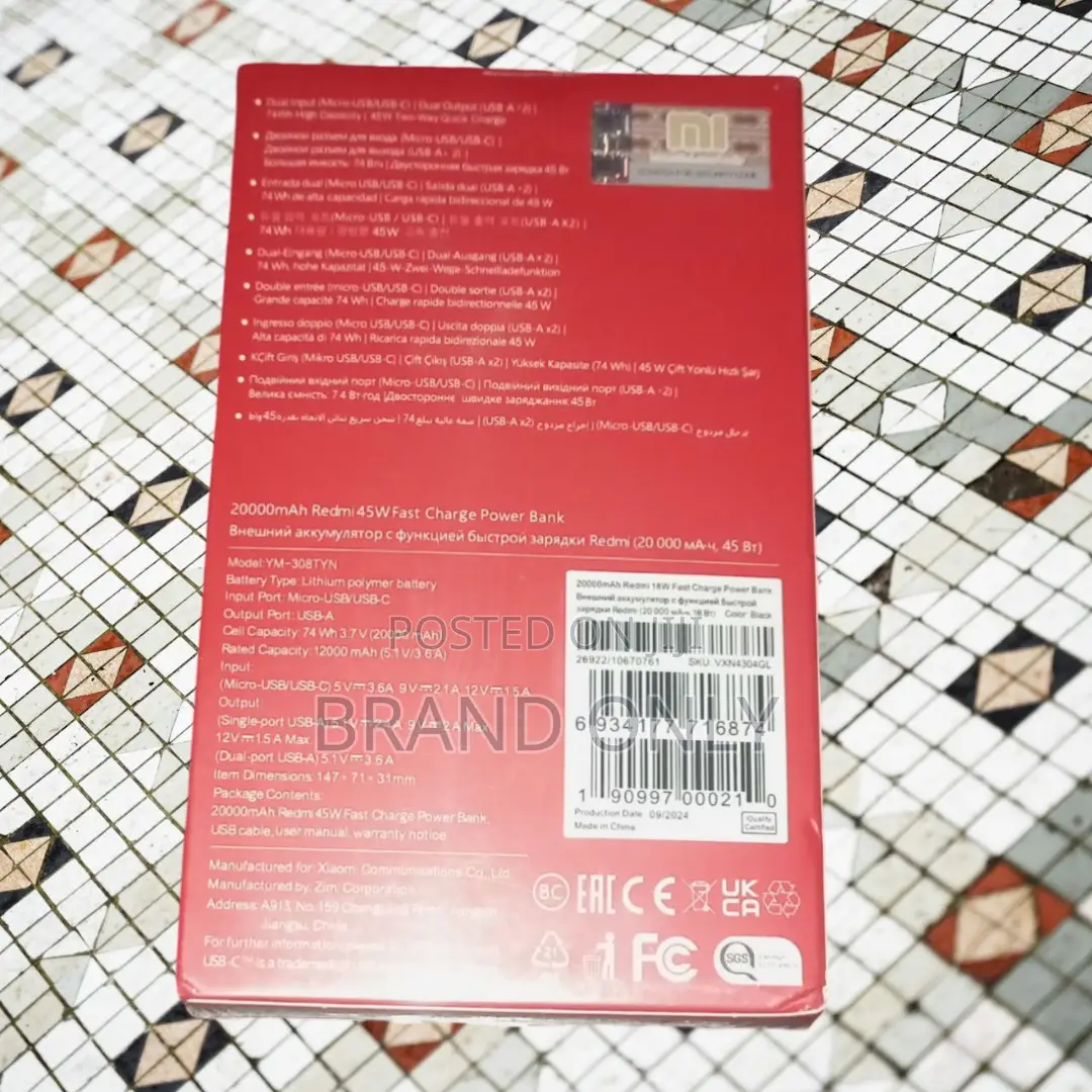 The Power Bank You Can Rely On: Mi 20000mah + Cable