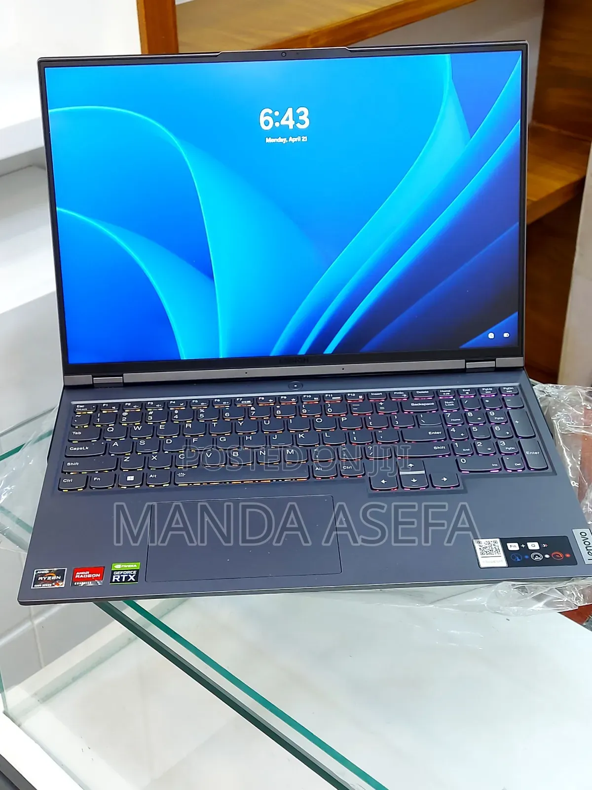 New Laptop Lenovo Legion 5 8GB AMD Ryzen 7 SSD 512GB