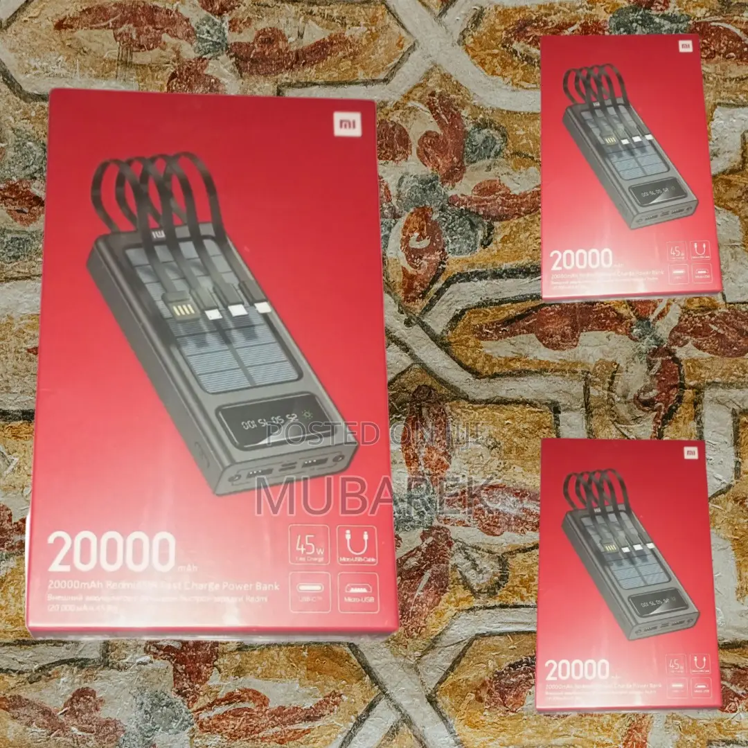 Your Pocketful of Power: Mi 20000mah With Included Cable